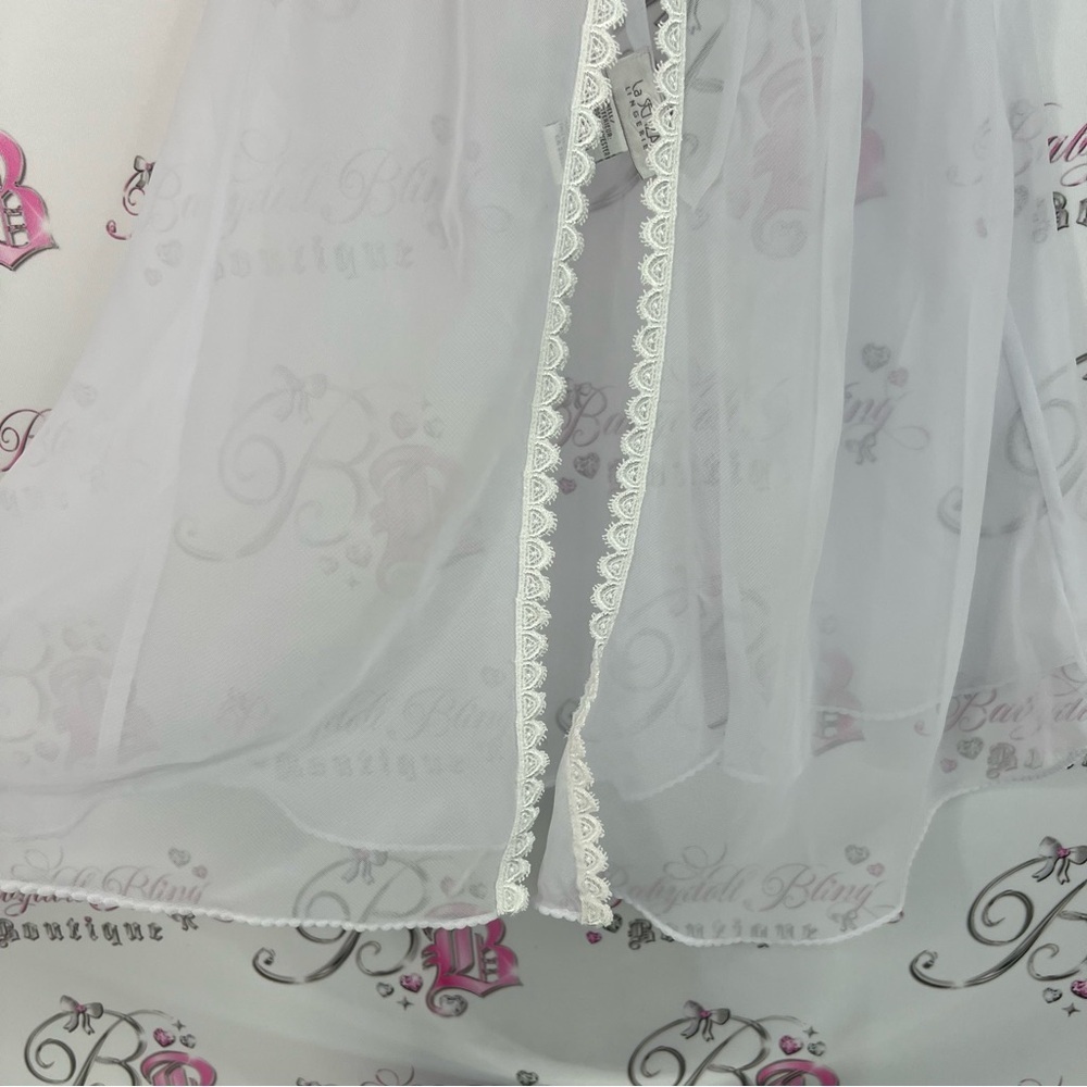 La SENZA babydoll bustier Lacie Cream and White Sheer Lace Chemise - Picture 4 of 9
